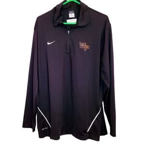 Nike Dri-Fit White Plains Tigers quarter zip black long sleeved shirt Size L
